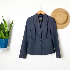 The Limited Luxe Gray Pinstripe 2-Button Blazer